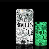 Beatles Pattern Glow in the Dark Hard Plastic Back Cover for iPhone 6 for iPhone 6s Case