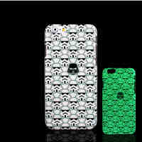 Skull Pattern Glow in the Dark Hard Plastic Back Cover for iPhone 6 for iPhone 6s Case