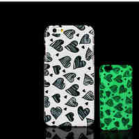 Heart Pattern Glow in the Dark Hard Plastic Back Cover for iPhone 6 for iPhone 6s Case