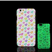 Heart Pattern Glow in the Dark Hard Plastic Back Cover for iPhone 6 for iPhone 6s Case