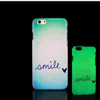 Smile Pattern Glow in the Dark Hard Plastic Back Cover for iPhone 6 for iPhone 6s Case