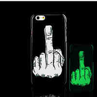 Cartoon Pattern Glow in the Dark Hard Plastic Back Cover for iPhone 6 for iPhone 6s Case