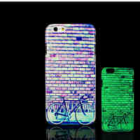 Bicycle Pattern Glow in the Dark Hard Plastic Back Cover for iPhone 6 for iPhone 6s Case