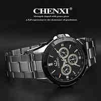 Men's Classic Business Style Steel Strap Quartz Watch