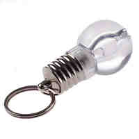 Colorful Light Bulb Key Ring LED Light-Shaped Key Ring