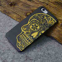 Black Wood iphone Case Human Skeleton Terror Religion Hard Back Cover for iPhone 5s/iphone 5