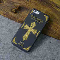 Black Wood iphone Case Holy Bible 1611 Latin Cross Religion Hard Back Cover for iPhone 5s/iphone 5