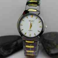 L.WEST Men's Steel Belt Pointer Quartz Watch