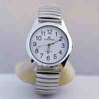 L.WEST Men's Steel Stretch Belt Analog Quartz Watch