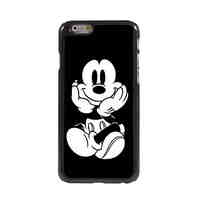 Black Lovely Mouse Pattern Aluminum Hard Case for iPhone 6/6S