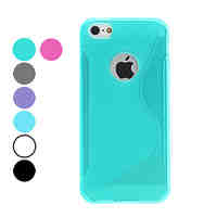 S-Shape Soft TPU Case for iPhone 5/5S (Assorted Colors)