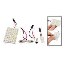 3528 SMD LED Panel 48 3528 Warm White LED Light T10/BA9S Module  Double Tip(DC 12V)