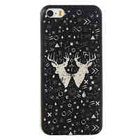 Black Deer Pattern TPU Soft Case Phone Case for iPhone 5/5S