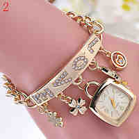 Ladies' Watch MS LOVE Diamond Alloy Watch Bracelet Watch Pendant Watch