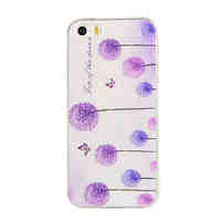 Purple Dandelion Pattern TPU Soft Case Phone Case for iPhone 5/5S