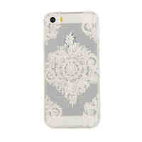 White Flower Corners Pattern TPU Soft Case Phone Case for iPhone 5/5S