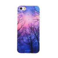 Purple Forest Pattern TPU Soft Case Phone Case for iPhone 5/5S