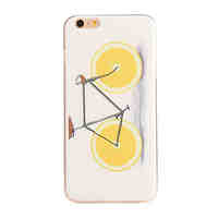 Orange Bike Pattern TPU Soft Case Phone Case for iPhone 6/6S