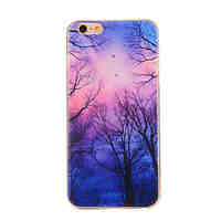 Purple Forest Pattern TPU Soft Case Phone Case for iPhone 6/6S