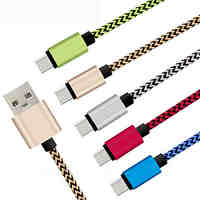 1M Durable Braided Micro USB Charger cable Cord for Samsung HTC Android Phone