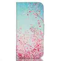 Cherry Blossoms Painted PU Phone Case for iphone SE