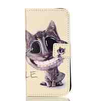 Cat Pattern PU Leather Case with Card Slot and Stand for iPhone 6/iPhone 6S