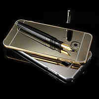 Plating Mirror Back with Metal Frame Phone Case for Galaxy S6/S6 edge/S6 edge/S7/S6 edge