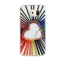 A Pencil of Llove Pattern TPU Soft Case for Samsung Galaxy S6/S6 Edge/S6 Edge Plus