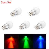 5PCS HRY 5W E27 RGB LED Bulb Lamp Led Spot Light with Remote Control (85-265V)