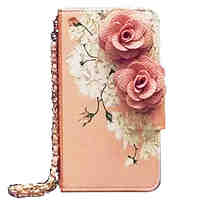 The New Mobile Phone Pink Flowers Pattern Leather Holster For Samsung Galaxy S4/S5/S6/S6 edge/S6 edge plus