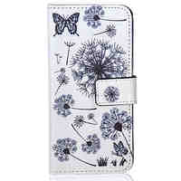 Dandelion Pattern PU Leather Material Phone Case for iPhone 5/5S/iPhone SE