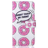 Donuts Pattern PU Leather Material Phone Case for iPhone 5/5S/iPhone SE