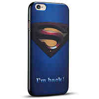 Embossed Superman Protective Back Cover Soft iPhone Case for iPhone 6S Plus/iPhone 6 Plus