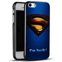 Embossed Superman Protective Back Cover Soft iPhone Case for iPhone SE/iPhone 5S/5