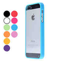 Transparent Design Durable Hard Case for iPhone 5/5S (Assorted Colors)  