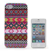 Purple Stripe Pattern Protective Hard Case for iPhone 4/4S