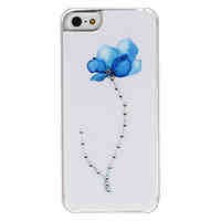 Blue Flower Pattern Hard Case for iPhone 5/5S