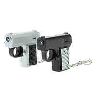 ABS Gun Style Keychain with LED  Voice (Random Color)