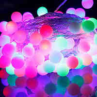 52-LED 9M Waterproof EU Plug Outdoor Christmas Holiday Decoration RGB Light LED String Light (220V)