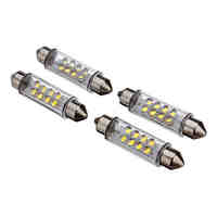 2Pcs 42mm 8-LED 30-80LM White Light LED Bulb for Car (12V)