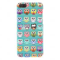 Green-soled Lovely Owls Pattern Smooth Hard Case for iPhone 5C