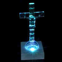 LED Flash Crucifix Chramatic Lamp