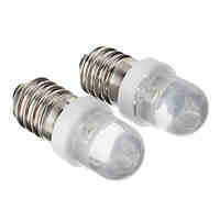 E10 1W 1-LED 70LM 6000-6500K Cool White Light LED Bulb (12V2pcs)