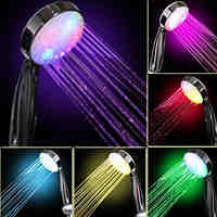 Water Flow Power Generation Gradual Color Changing LED Hand Shower