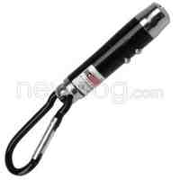 UV Laser Pointer LED + Laser Pointer + UV LED Flashlight Keychain Black