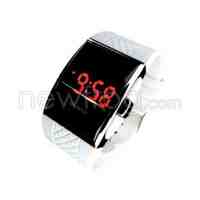 NEW Sport Style RED LED Digital White Lady Men Watch