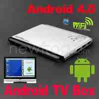 Android 4.0 Google ARM Cortex A9 1GHz WiFi HD 1080P HDMI Internet TV Box White 