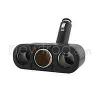 Car Cigarette Lighter Adapter 3 Way Socket LED