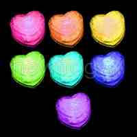 LED Heart Light Multi Colorful Cute Crystal Flash Love Lights