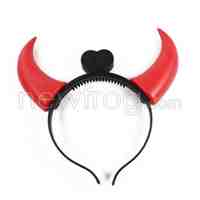 Halloween Costumes Devil Horns LED Flash Light Red